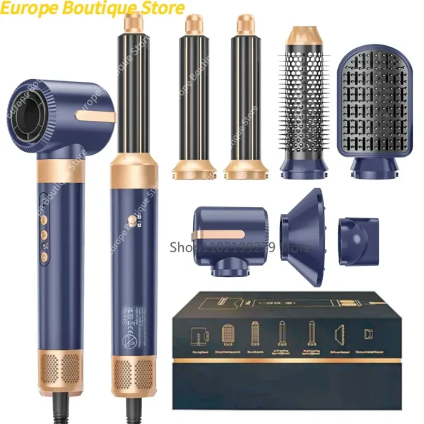 7 In 1 Hair Dryer Brush Brushless High Speed Hair Dryer with Diffuser