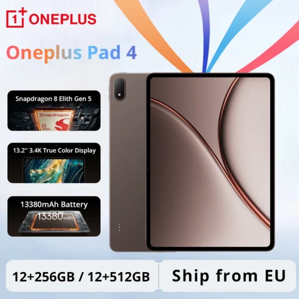 Nieuwste OnePlus Pad 4 Tablet WIFI Snapdragon 8 Elite Gen 5 13.2'' LCD