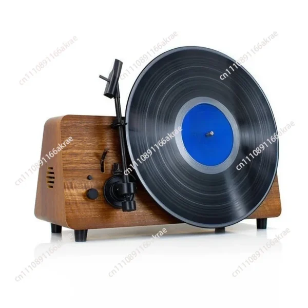 Vintage Wooden Vertical Phonograph Retro Vinyl Turntable Home Audio