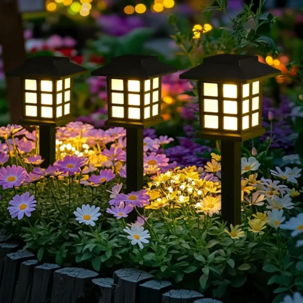 2 Pack Solar Pathway Light Outdoor Solar Lamp Waterproof Landscape