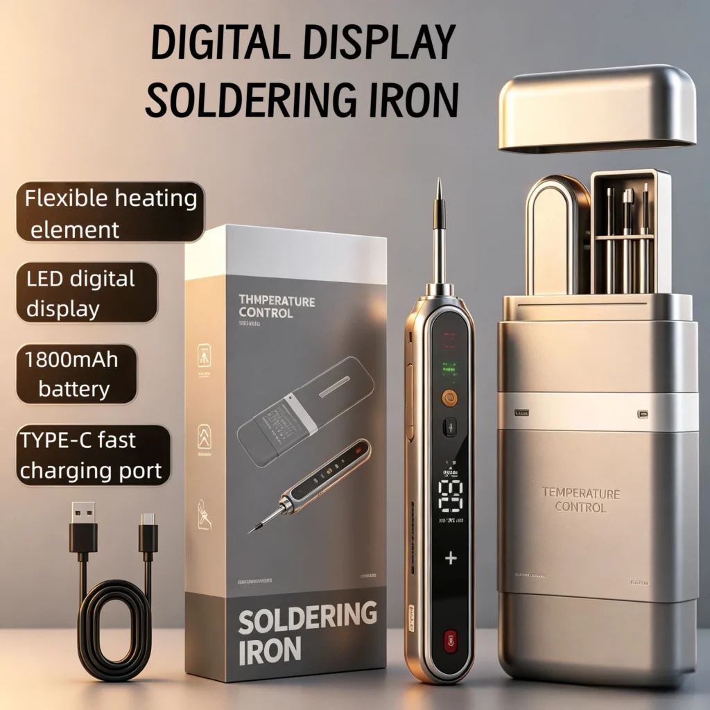 Cordless USBSmart Soldering Iron Kit Adjustable Temperature Digital