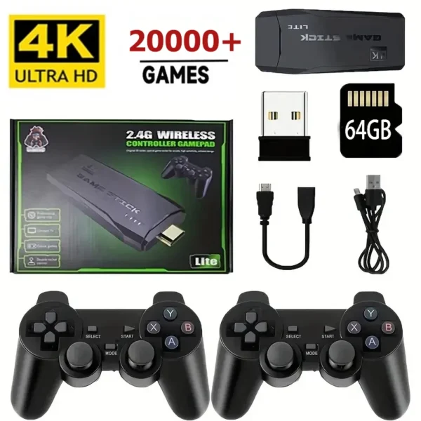 Video Game Console 2.4G Double Wireless Controller 4K HDMI for