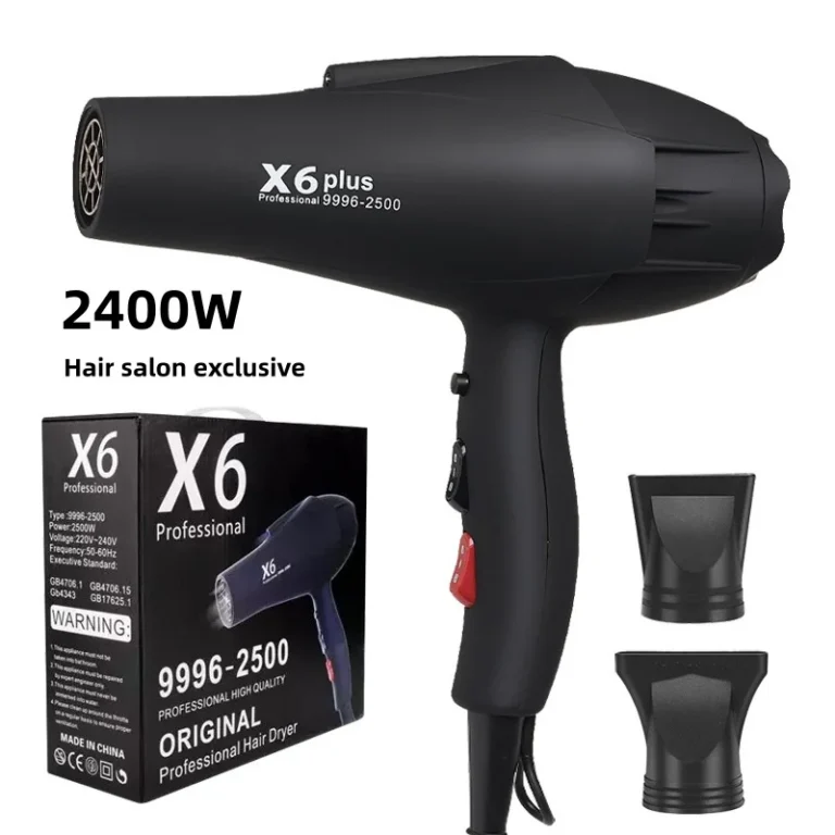 New X6 Hair Salon Professional Hair Dryer 2400W High Power Strong Wind