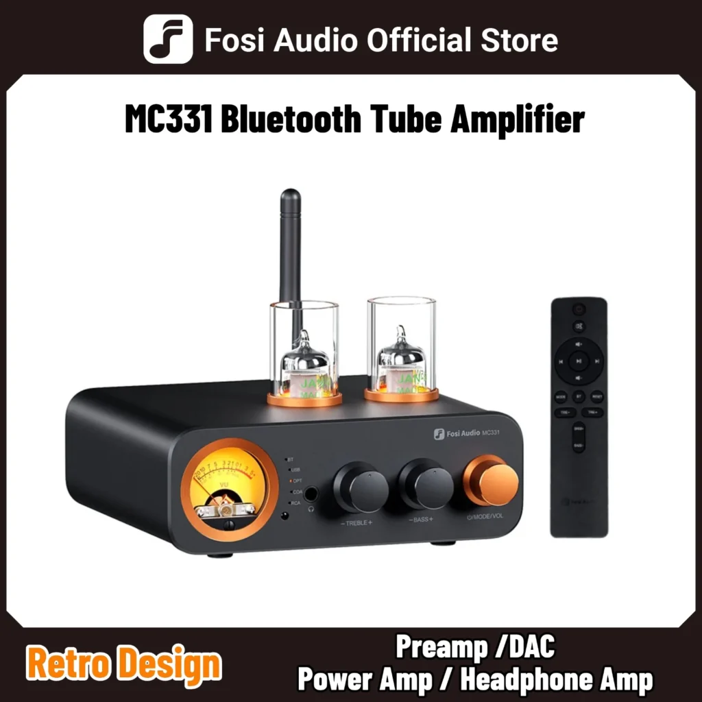 Fosi Audio MC331 2.0 Channel Bluetooth Stereo Integrated Tube