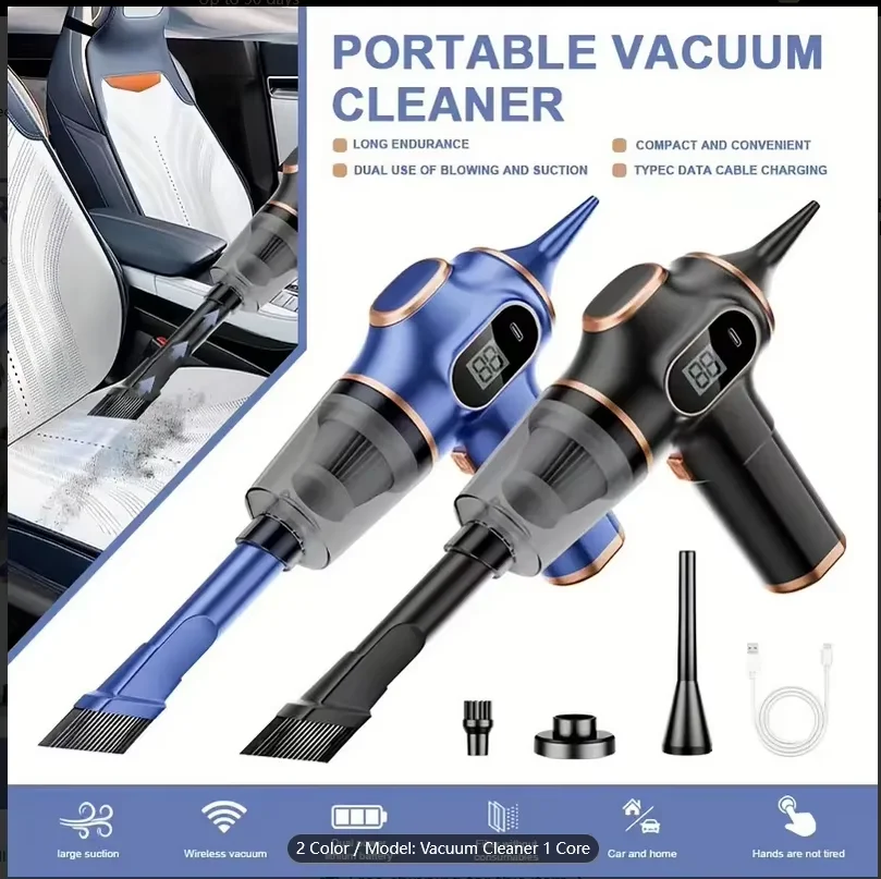 Home Appliance Portable Powerful Handheld Vacuum Cleaner, Long Battery