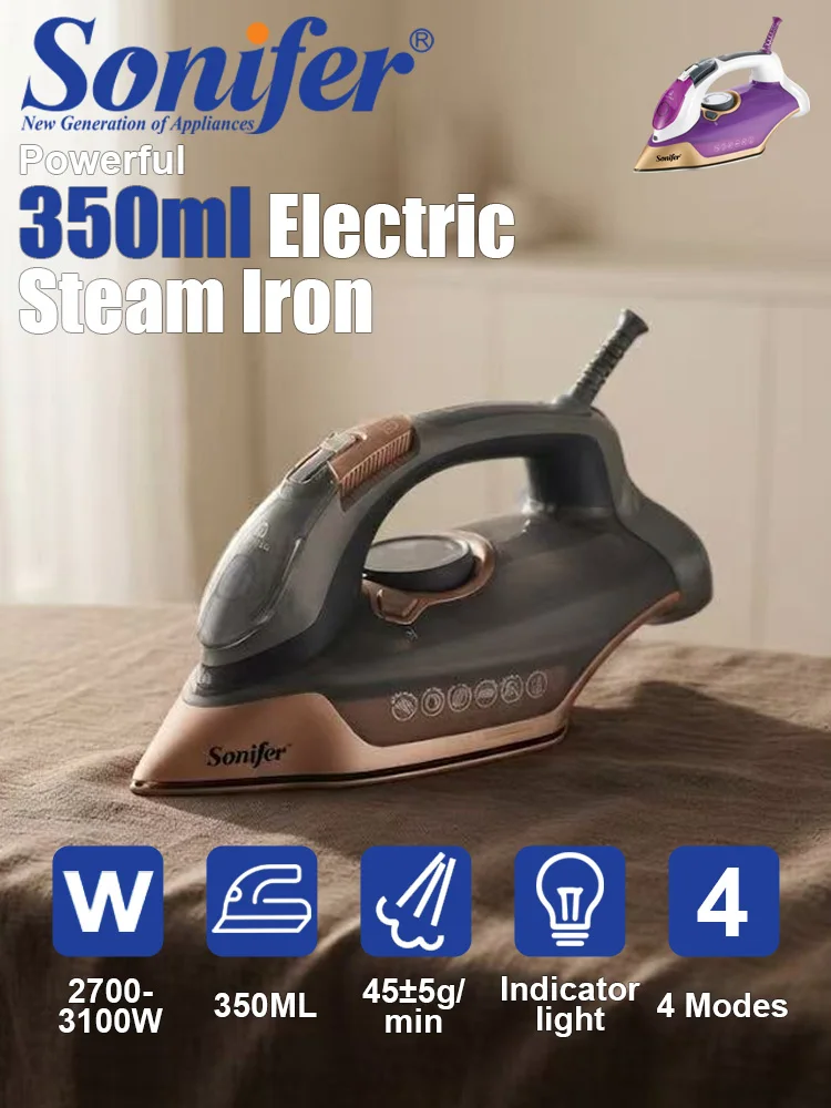 Steam Iron Sonifer SF-9096 3000W Ceramic Soleplate Vertical Steam Auto