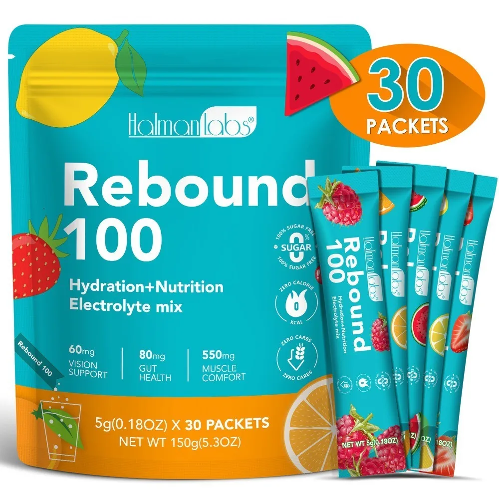 Rebound 100 Electrolyte Mix Powder Drink with Vitamin C, Magnesium &
