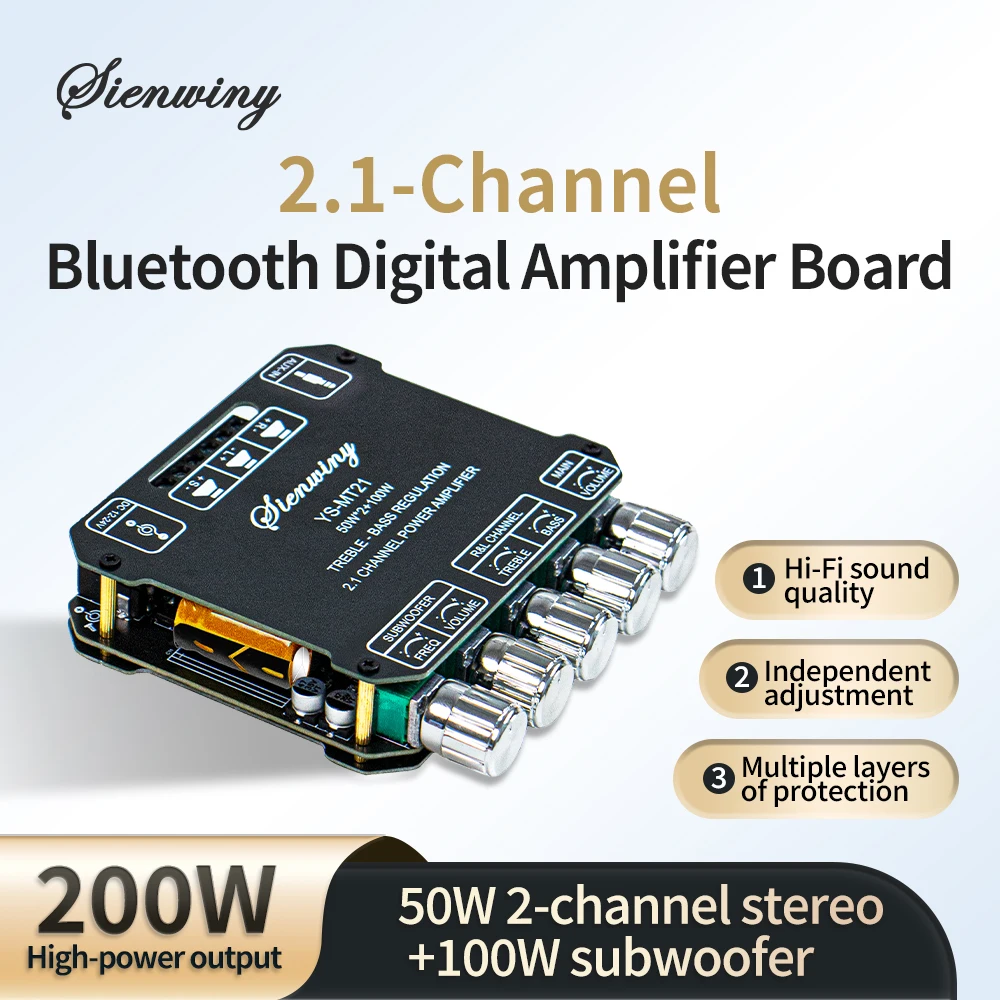 YS-MT21 2.1 Channel BT Amplifier Board With Tweeter And Subwoofer