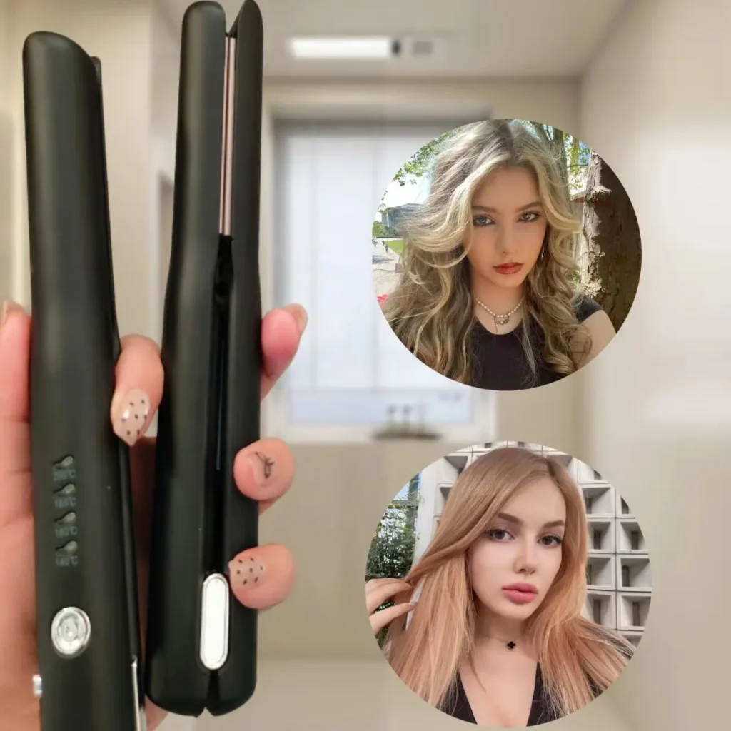 Compact Portable Cordless Hair Straightener USB Rechargeable Negative