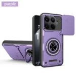 Slide Camera Lens Protector 360° Ring Holder Stand Armor Phone Case