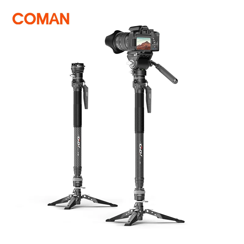 COMAN M1 PRO V5 One Click Lifting Carbon Fiber Monopod 69‘’ Camera