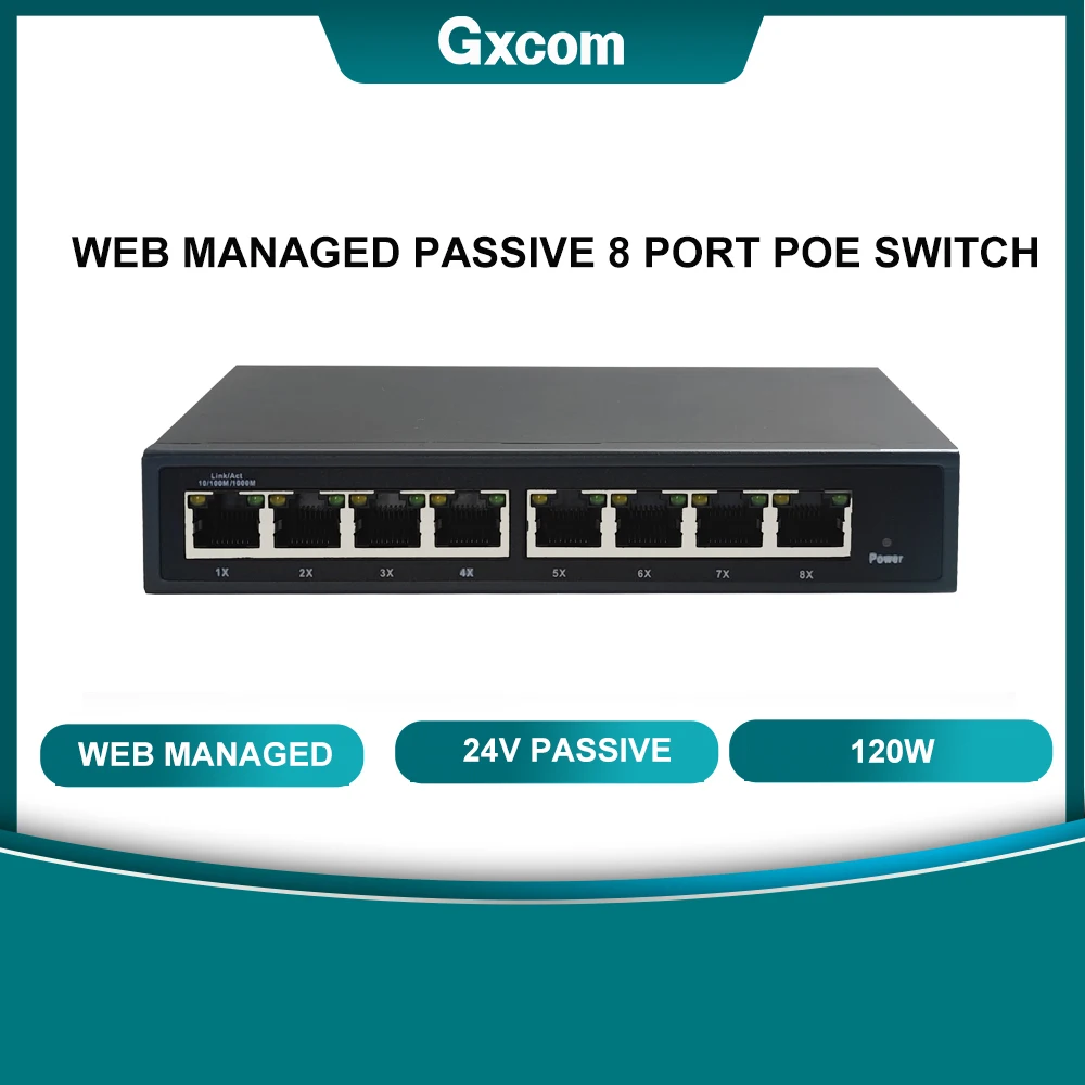 RT8382L Web managed 24V 8-Port Gigabit PoE Switch Non-standard
