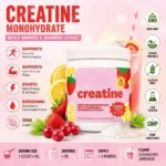 Creatine Monohydrate Powder Supplement 3g Serving Vegan Formula