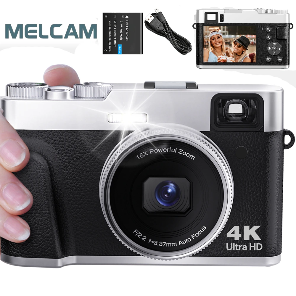 4K Digital Camera Auto Focus 48MP Vlogging Camera for YouTube and