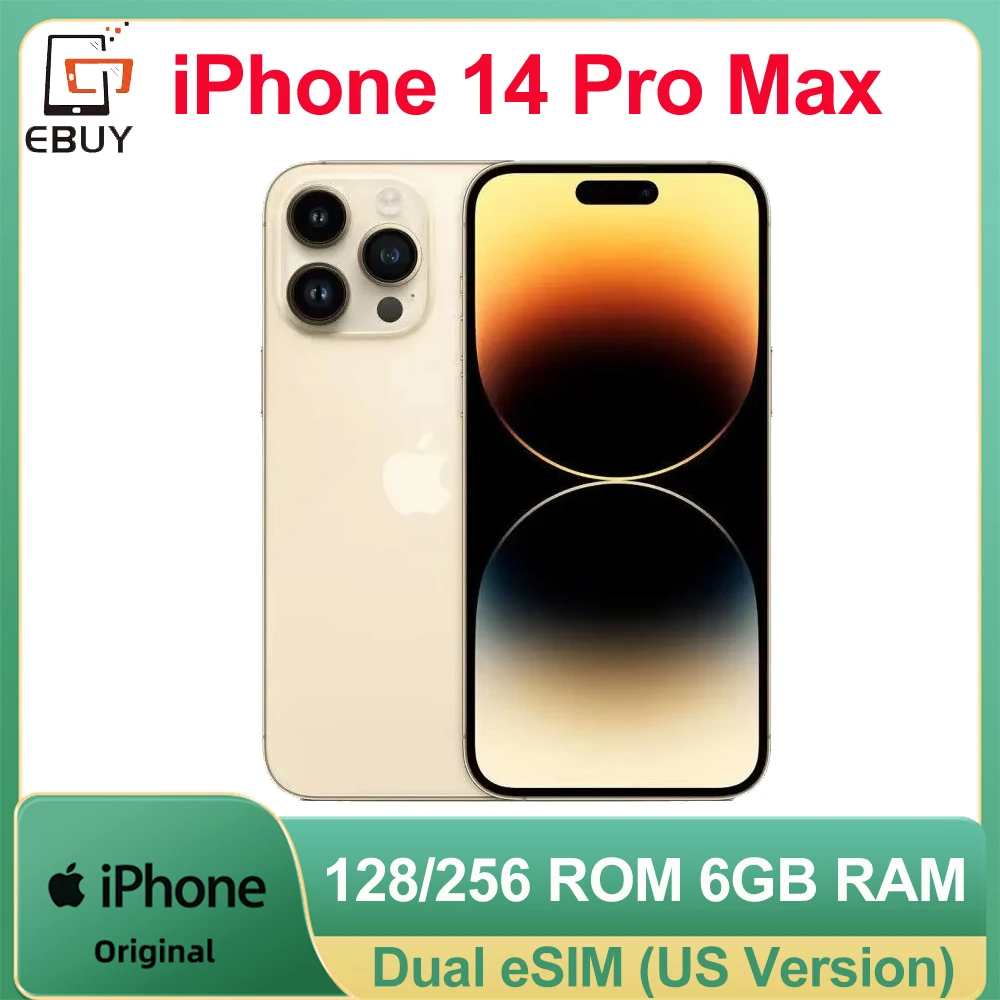 Original Apple iPhone 14 Pro Max 6.7" Smartphone 128/256GB ROM 6GB RAM