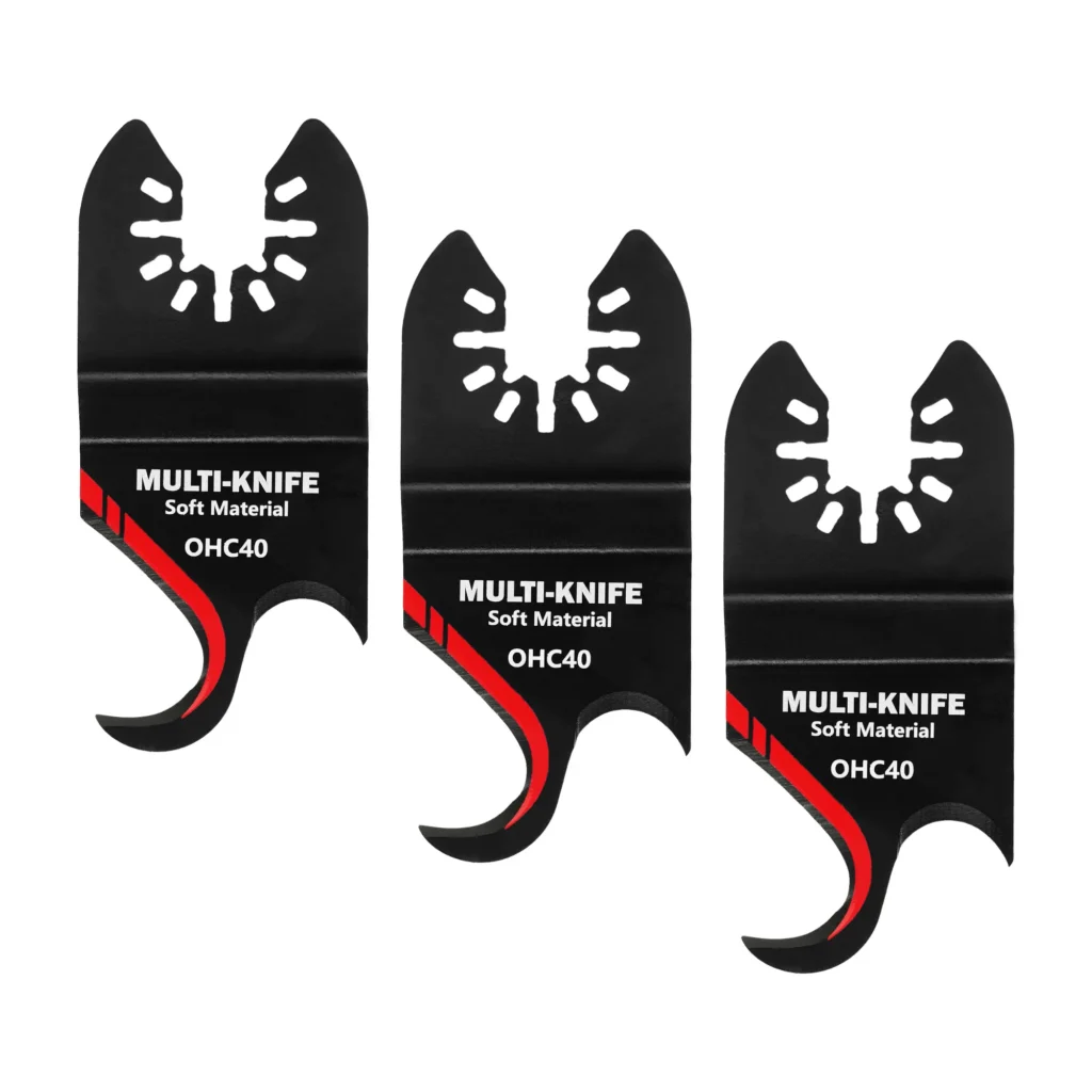 3PCS Oscillating Multitool Hook Knife Blades, Carbide Oscillating Saw