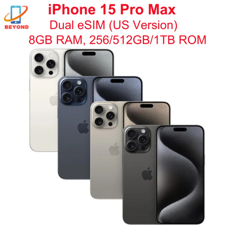 iPhone 15 Pro Max Dual eSIM 6.7" Genuine LTPO Super Retina XDR OLED