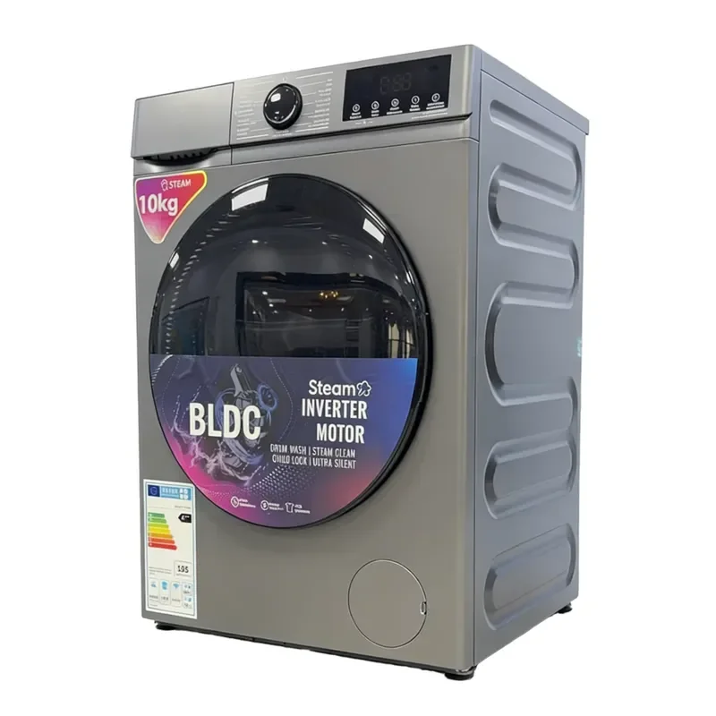 10kg Front Load Washing Machine Stainless Steel Drum Inverter Motor